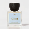 YNA Parfums Ascent Extrait de Parfum 50ml with dark wood cap on white background