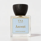 YNA Parfums Ascent Extrait de Parfum 50ml with dark wood cap on white background