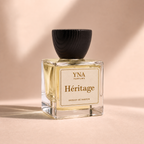 YNA Parfums Héritage Extrait de Parfum 50ml on beige background