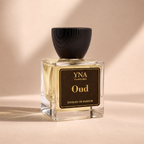 YNA Parfums Oud Extrait de Parfum 50ml on beige background