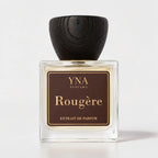 YNA Parfums Rougère Extrait de Parfum 50ml with dark wood cap on, on white background